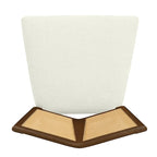 Sedia da pranzo imbottita con schienale in rattan Mid-Century - Set da 2
