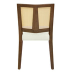 Sedia da pranzo imbottita con schienale in rattan Mid-Century - Set da 2