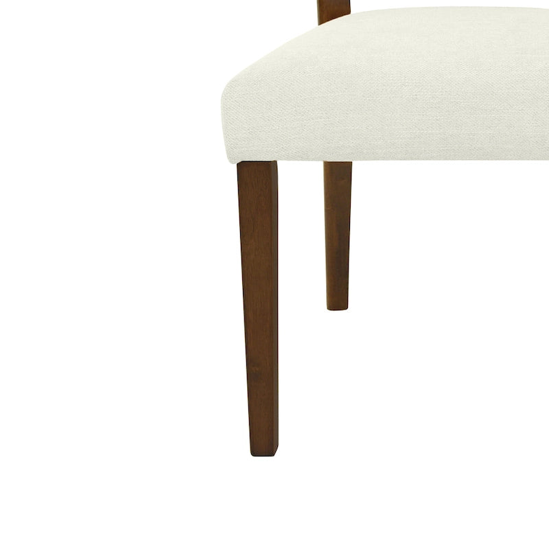 Sedia da pranzo imbottita con schienale in rattan Mid-Century - Set da 2