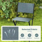 Sgabelli da Bar Pieghevoli Set di 2, Sedie da Giardino Pieghevoli con Schienale e Poggiapiedi