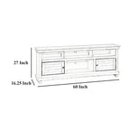 Mobile TV con credenza, 2 ante e 4 ripiani, Legno marrone 60 pollici