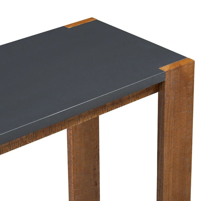 Consolle stretta con ripiano inferiore