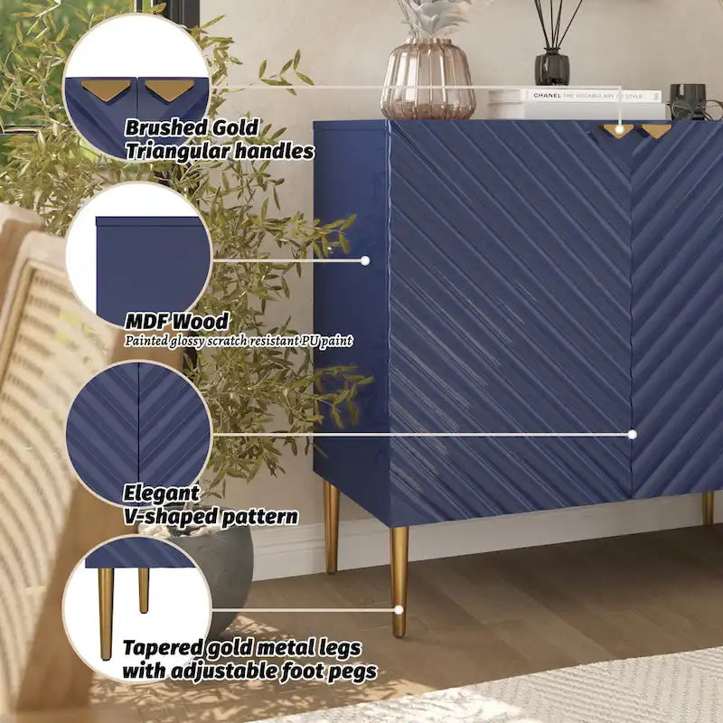 Credenza a 2 ante con ripiano regolabile