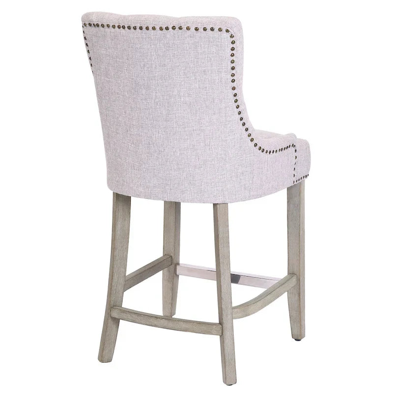 Sgabello da bancone/bar imbottito con bottoni trapuntati da 24"