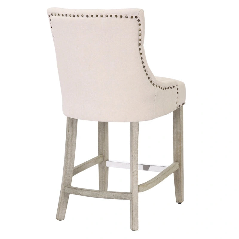 Sgabello da bancone/bar imbottito con bottoni trapuntati da 24"