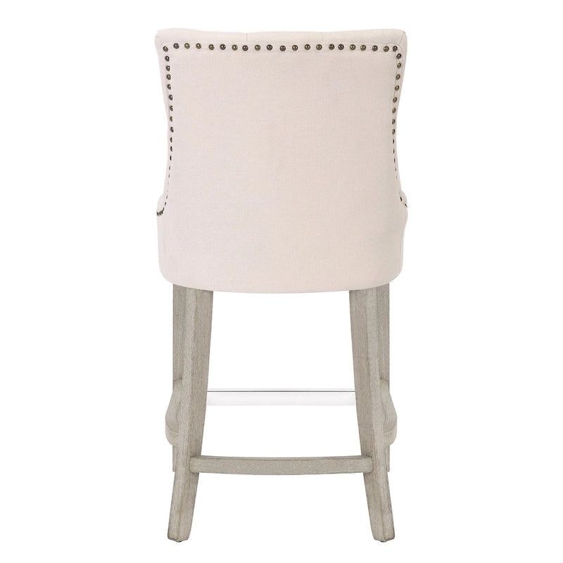Sgabello da bancone/bar imbottito con bottoni trapuntati da 24"