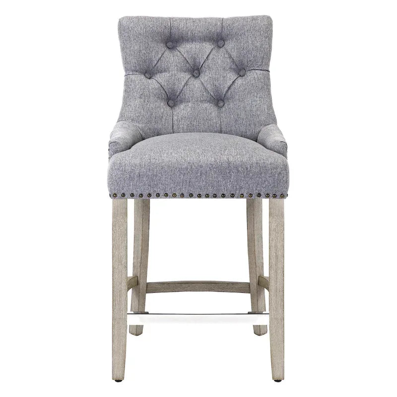 Sgabello da bancone/bar imbottito con bottoni trapuntati da 24"