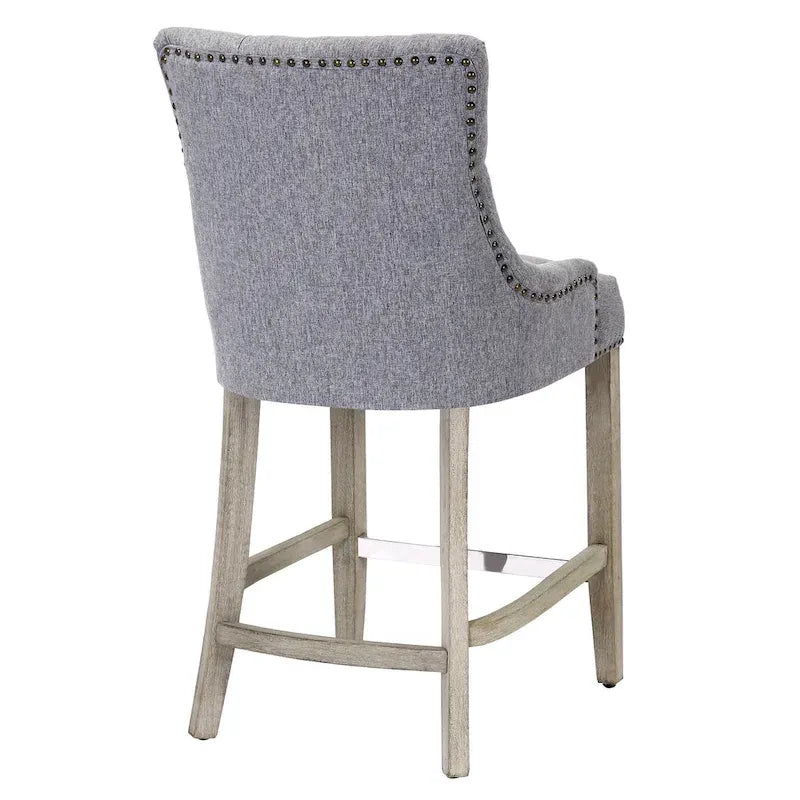 Sgabello da bancone/bar imbottito con bottoni trapuntati da 24"