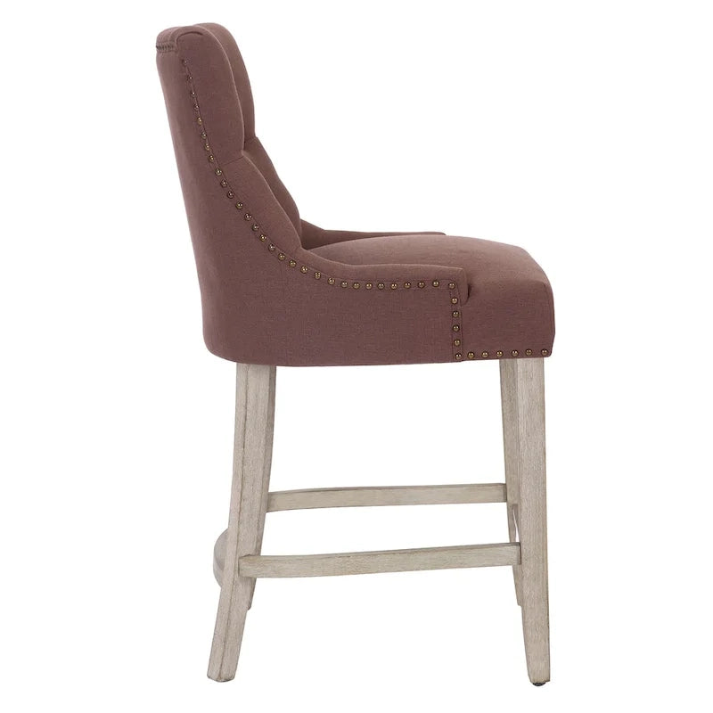Sgabello da bancone/bar imbottito con bottoni trapuntati da 24"
