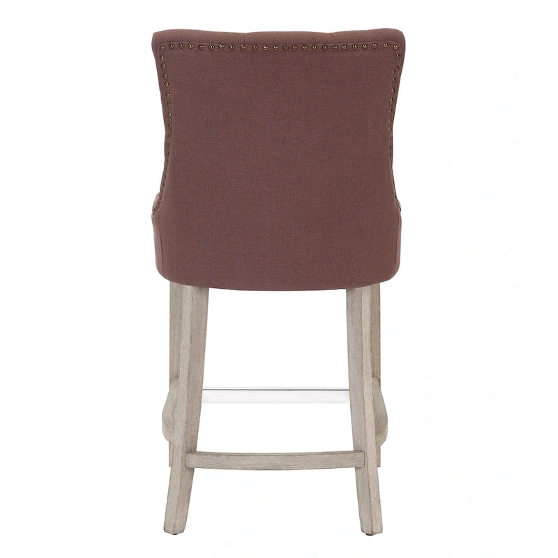 Sgabello da bancone/bar imbottito con bottoni trapuntati da 24"
