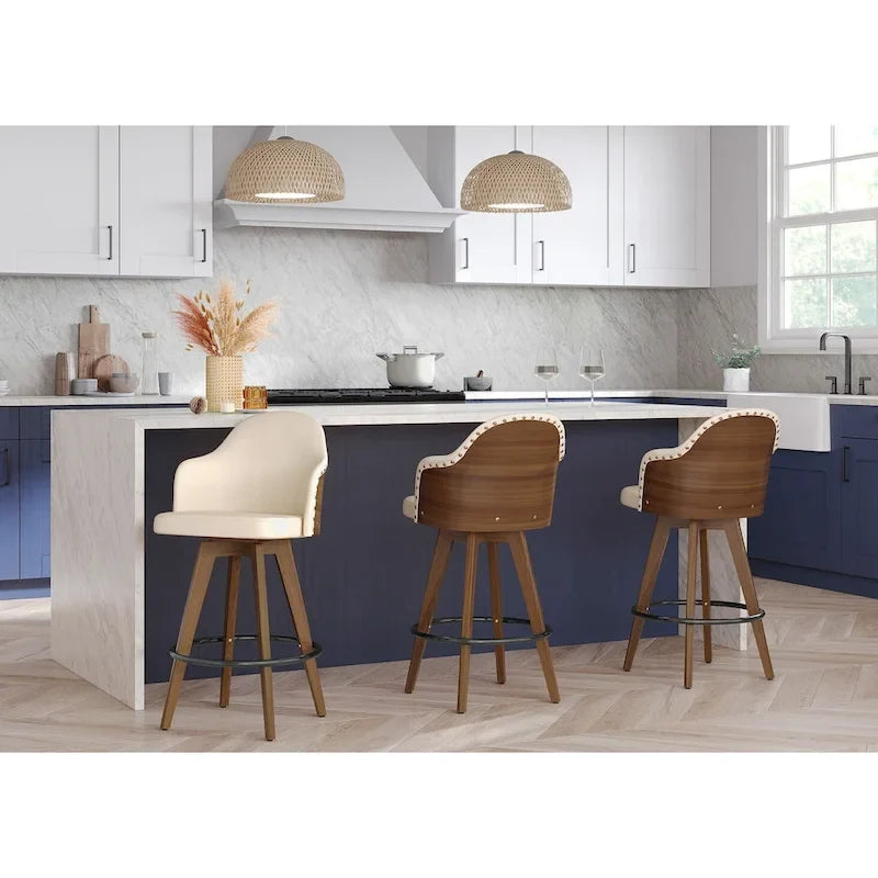 Sgabello da bancone girevole Mid-Century Modern