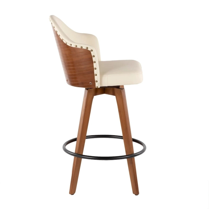 Sgabello da bancone girevole Mid-Century Modern