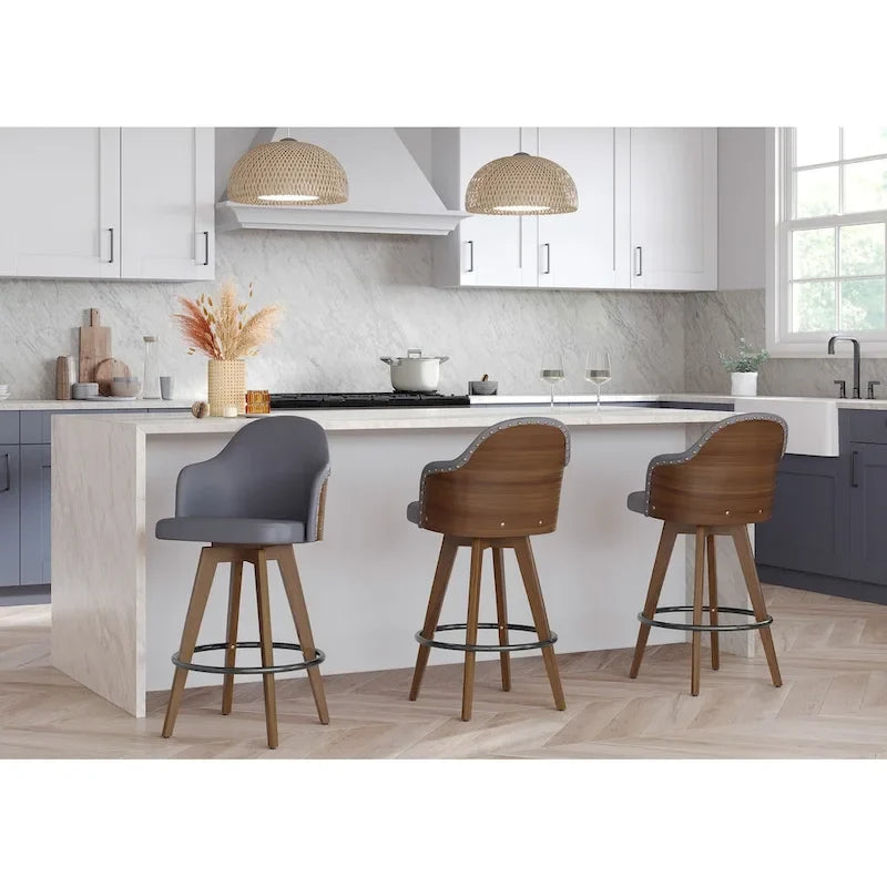 Sgabello da bancone girevole Mid-Century Modern