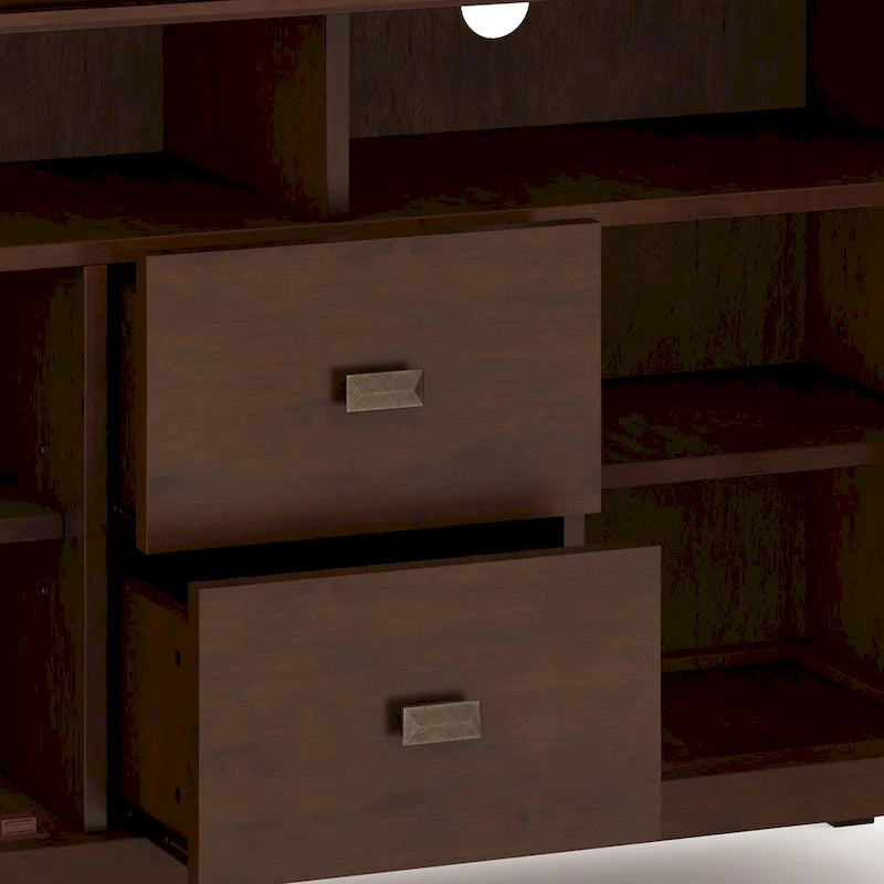 Mobile TV contemporaneo Stratford, largo 48 pollici, marrone rossiccio, per TV fino a 55 pollici