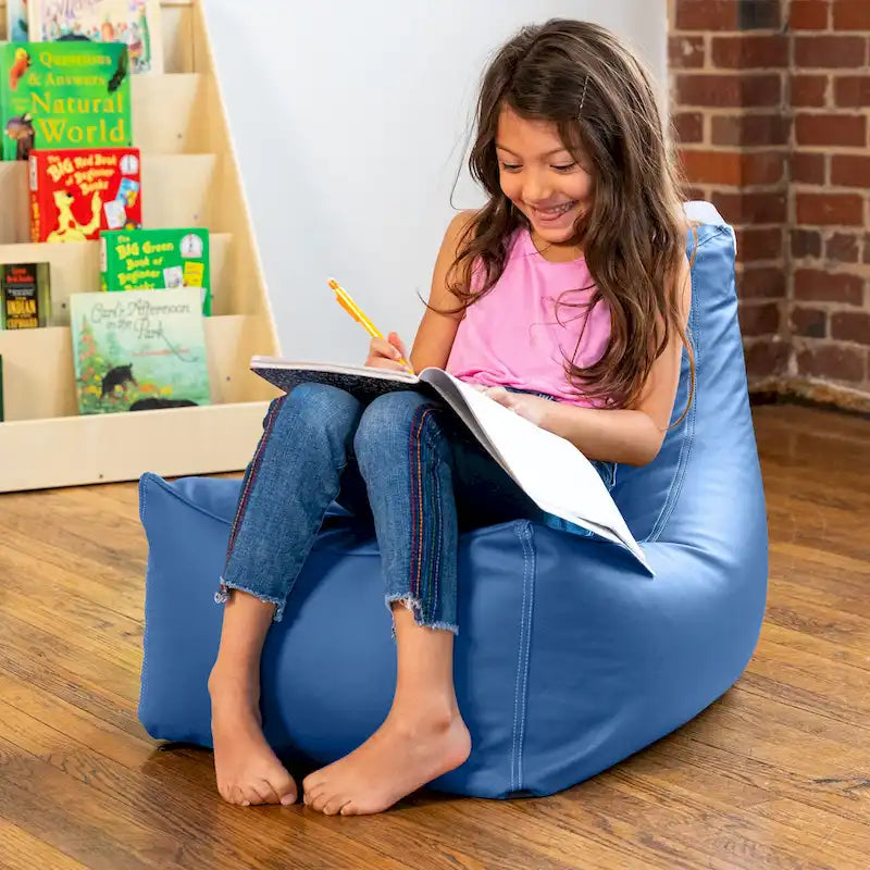 Poltrona Sacco per Bambini - Vinile Premium, Colori Multipli