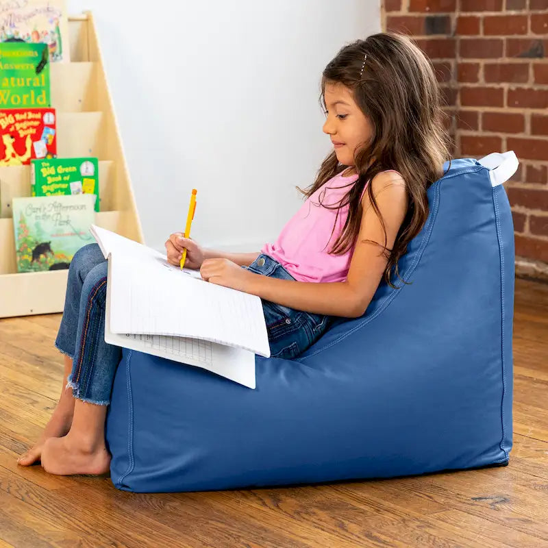Poltrona Sacco per Bambini - Vinile Premium, Colori Multipli