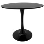 Tavolo da pranzo rotondo da 32" con piano in MDF e base a piedistallo in ferro per cucina e sala da pranzo