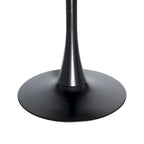 Tavolo da pranzo rotondo da 32" con piano in MDF e base a piedistallo in ferro per cucina e sala da pranzo