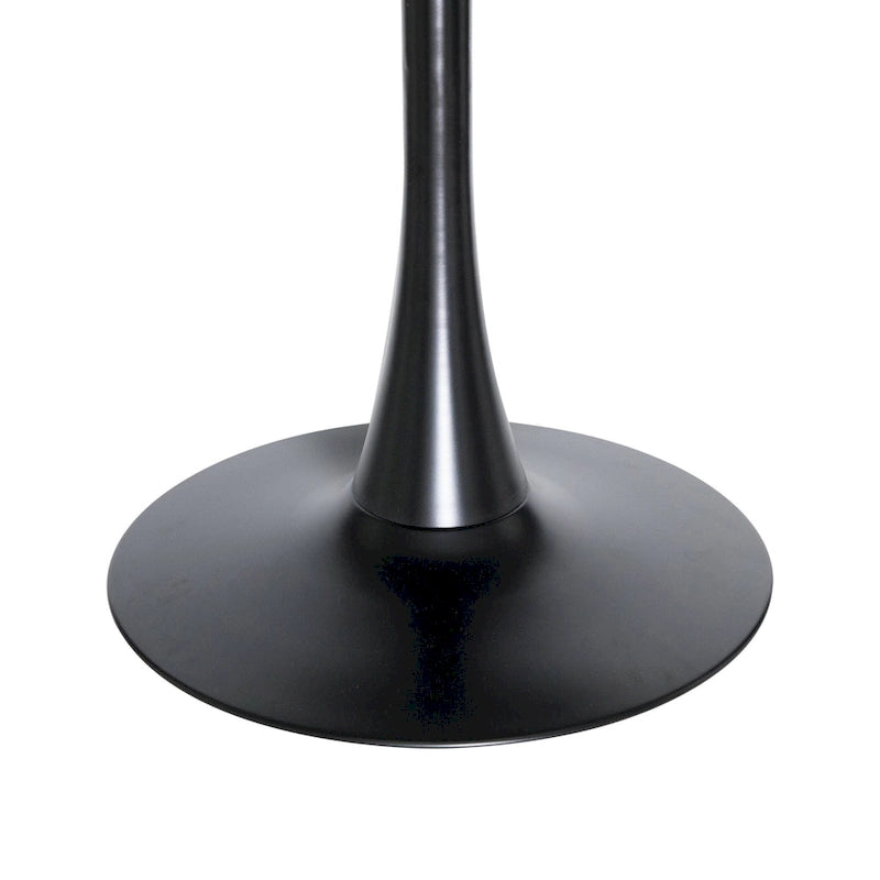 Tavolo da pranzo rotondo da 32" con piano in MDF e base a piedistallo in ferro per cucina e sala da pranzo