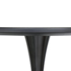 Tavolo da pranzo rotondo da 32" con piano in MDF e base a piedistallo in ferro per cucina e sala da pranzo
