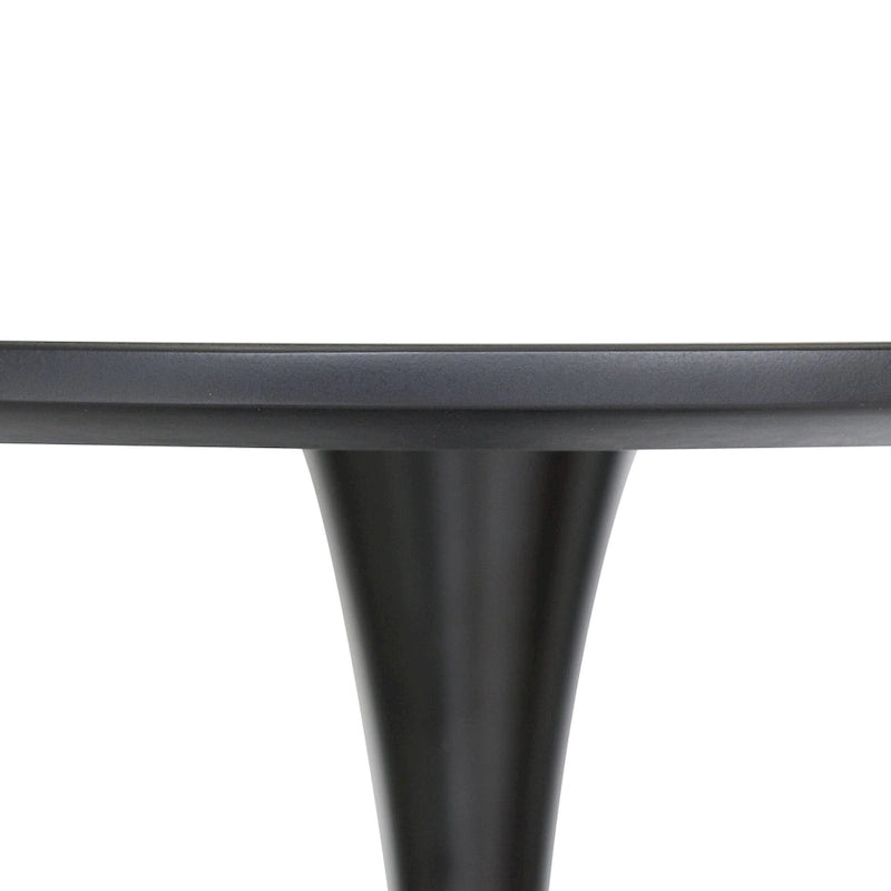 Tavolo da pranzo rotondo da 32" con piano in MDF e base a piedistallo in ferro per cucina e sala da pranzo