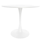 Tavolo da pranzo rotondo da 32" con piano in MDF e base a piedistallo in ferro per cucina e sala da pranzo