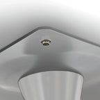Tavolo da pranzo rotondo da 32" con piano in MDF e base a piedistallo in ferro per cucina e sala da pranzo