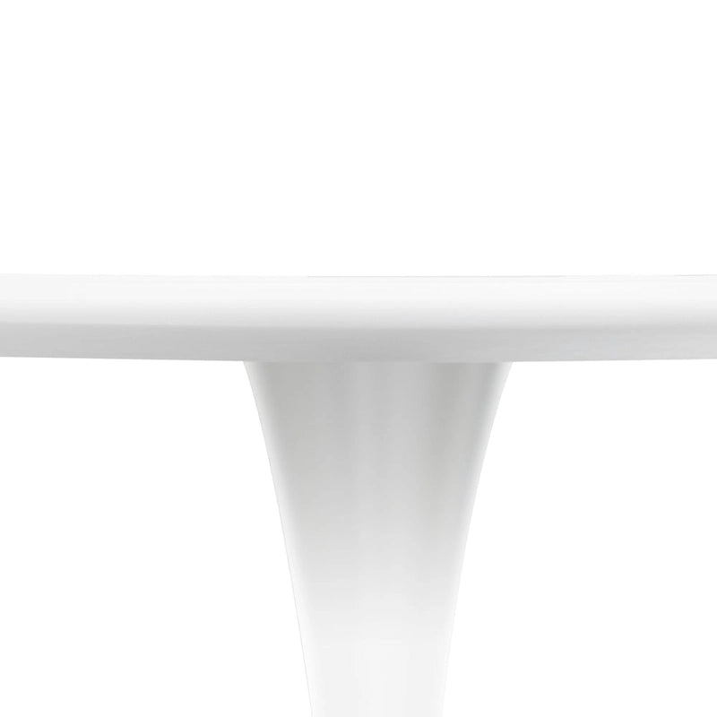 Tavolo da pranzo rotondo da 32" con piano in MDF e base a piedistallo in ferro per cucina e sala da pranzo