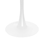 Tavolo da pranzo rotondo da 32" con piano in MDF e base a piedistallo in ferro per cucina e sala da pranzo