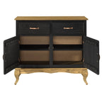 Credenza a buffet in legno con finitura a cera colorata