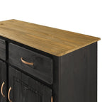Credenza a buffet in legno con finitura a cera colorata