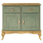 Credenza a buffet in legno con finitura a cera colorata