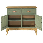 Credenza a buffet in legno con finitura a cera colorata
