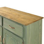 Credenza a buffet in legno con finitura a cera colorata