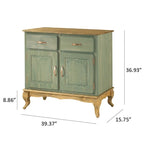 Credenza a buffet in legno con finitura a cera colorata