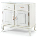 Credenza a buffet in legno con finitura a cera colorata