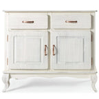 Credenza a buffet in legno con finitura a cera colorata