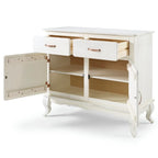 Credenza a buffet in legno con finitura a cera colorata