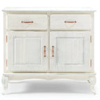 Credenza a buffet in legno con finitura a cera colorata