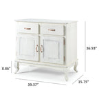 Credenza a buffet in legno con finitura a cera colorata