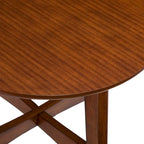Tavolino rotondo in legno stile Mid-Century Modern
