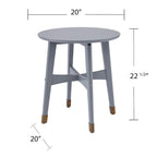 Tavolino rotondo in legno stile Mid-Century Modern