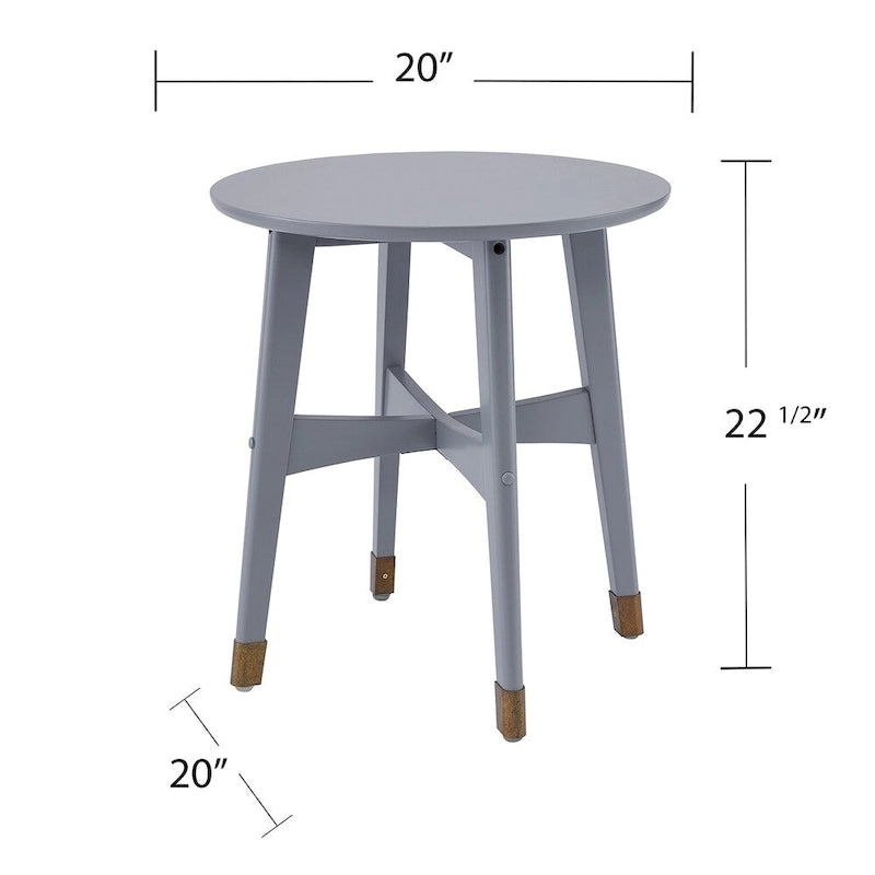 Tavolino rotondo in legno stile Mid-Century Modern
