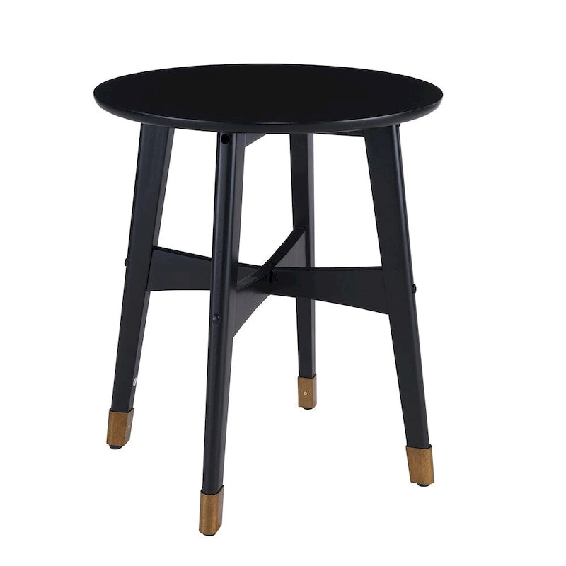 Tavolino rotondo in legno stile Mid-Century Modern