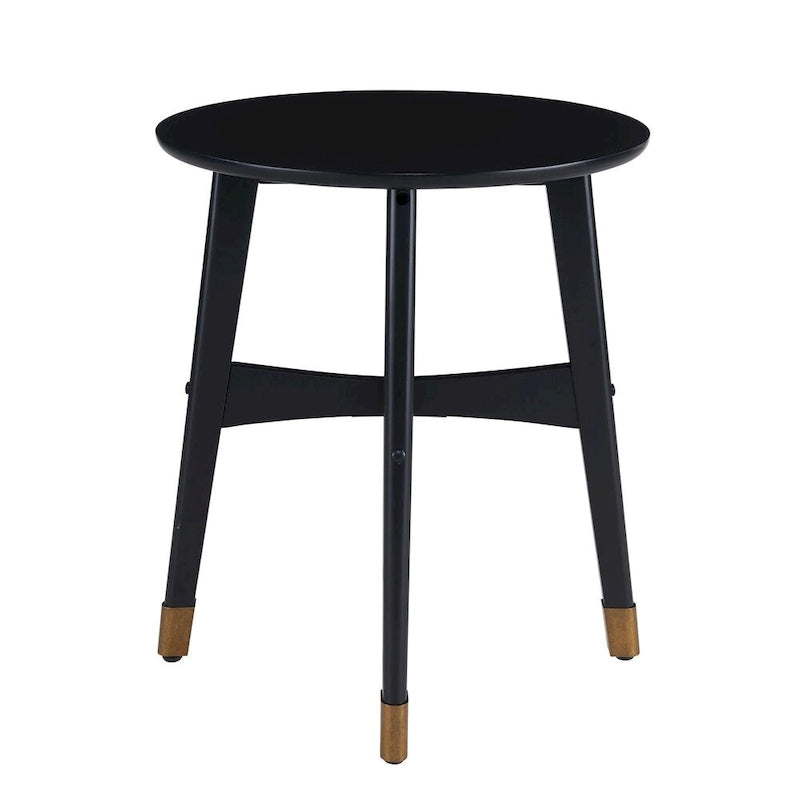 Tavolino rotondo in legno stile Mid-Century Modern