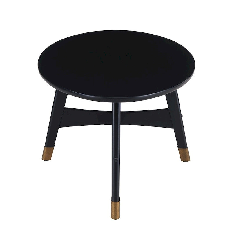 Tavolino rotondo in legno stile Mid-Century Modern