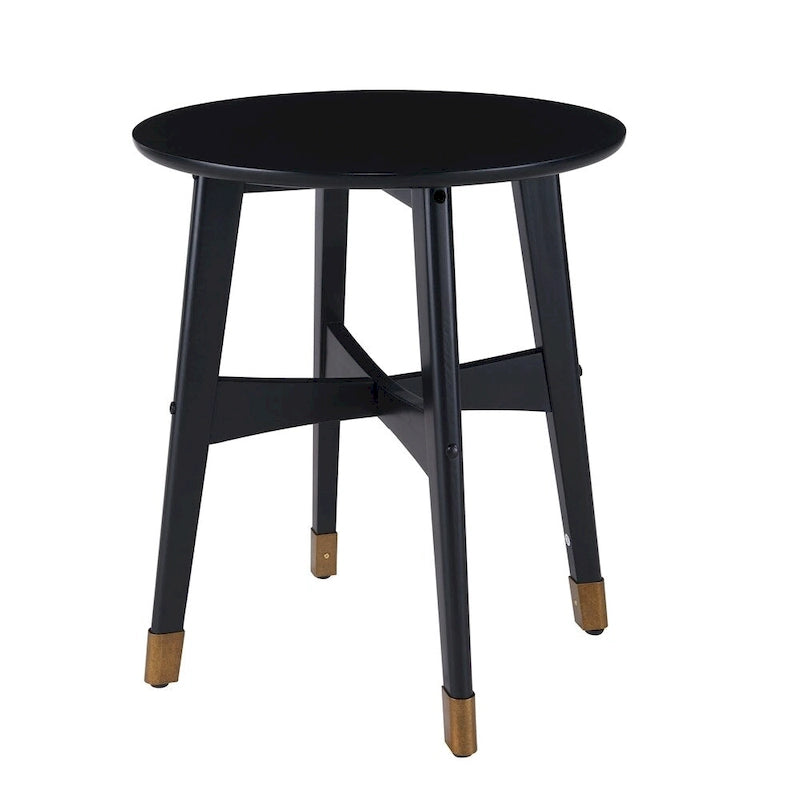 Tavolino rotondo in legno stile Mid-Century Modern
