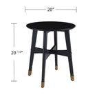 Tavolino rotondo in legno stile Mid-Century Modern