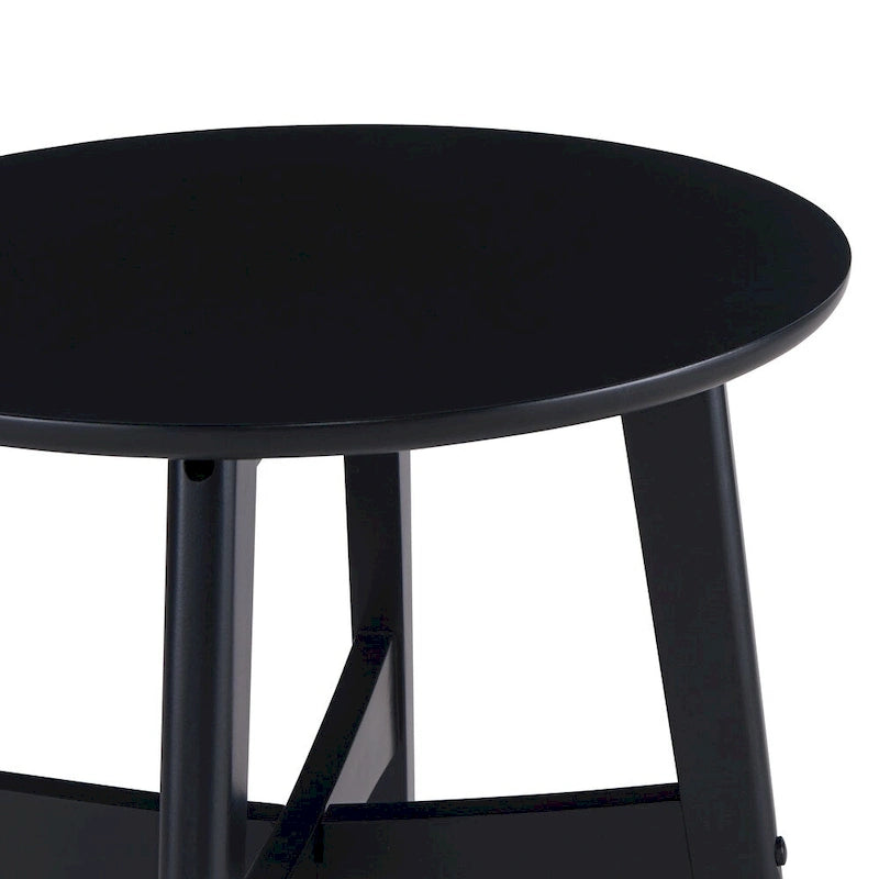 Tavolino rotondo in legno stile Mid-Century Modern