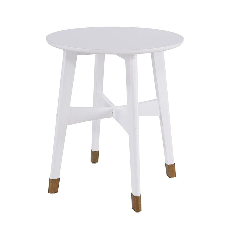 Tavolino rotondo in legno stile Mid-Century Modern